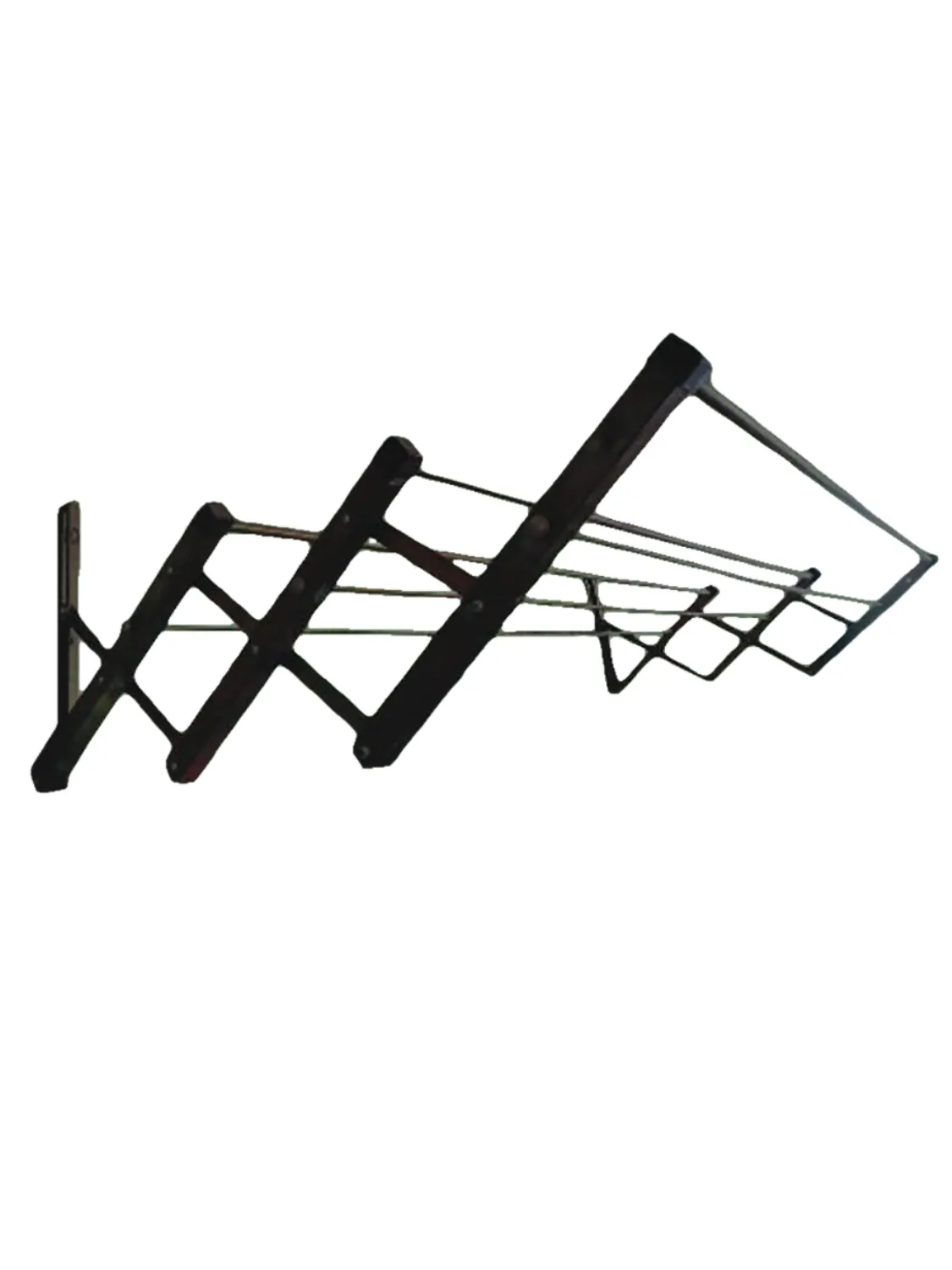 Steel Washingline Extendable Black