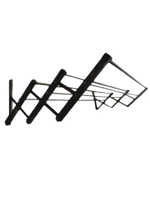 Steel Washingline Extendable Black