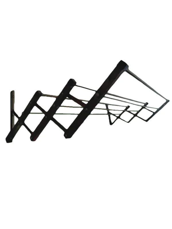Steel Washingline Extendable Black