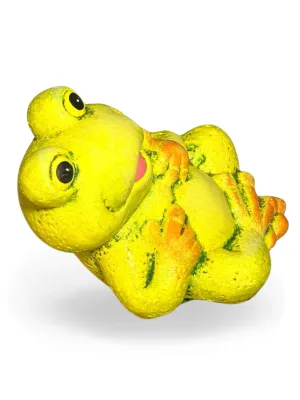 Big Frog Lying Down Painted Lenght:180mm Width:140mm Height:130mm Weight:2.20kg