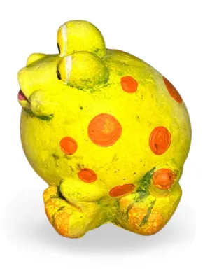 Small Fat Frog Painted Height:115mm Width:100mm Weight:1.35kg