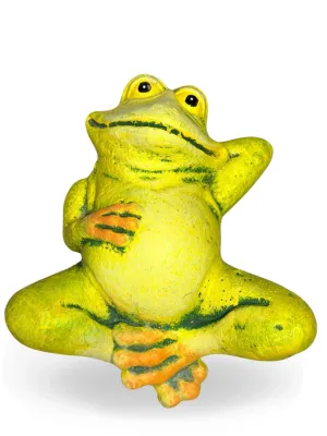 Frog Lying On His Back Painted Lenght:160mm Height:60mm Width:140mm Weight:1.2kg