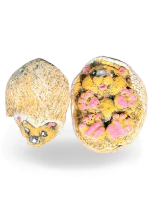 Hedgehog Small Mixed Designs Painted  Lenght:40mm Width:30mm Height:40mm Weight:0.14kg
