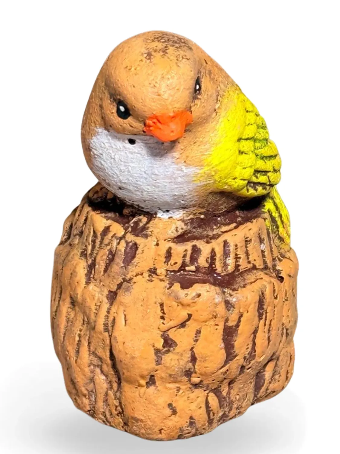 Bird On Stump Lenght:50mm Width:60mm Height:100mm Weight:0.45kg