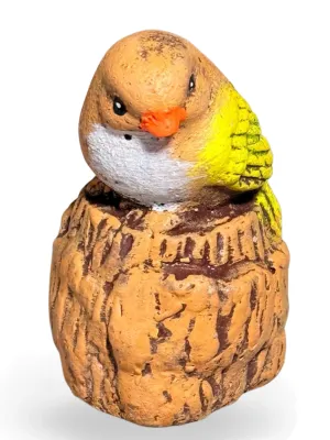 Bird On Stump Lenght:50mm Width:60mm Height:100mm Weight:0.45kg