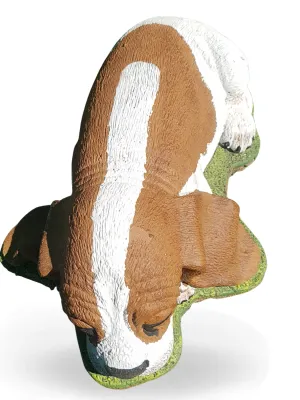 Painted Basset Hound Puppy Lenght:440mm Width:250mm Height;130mm