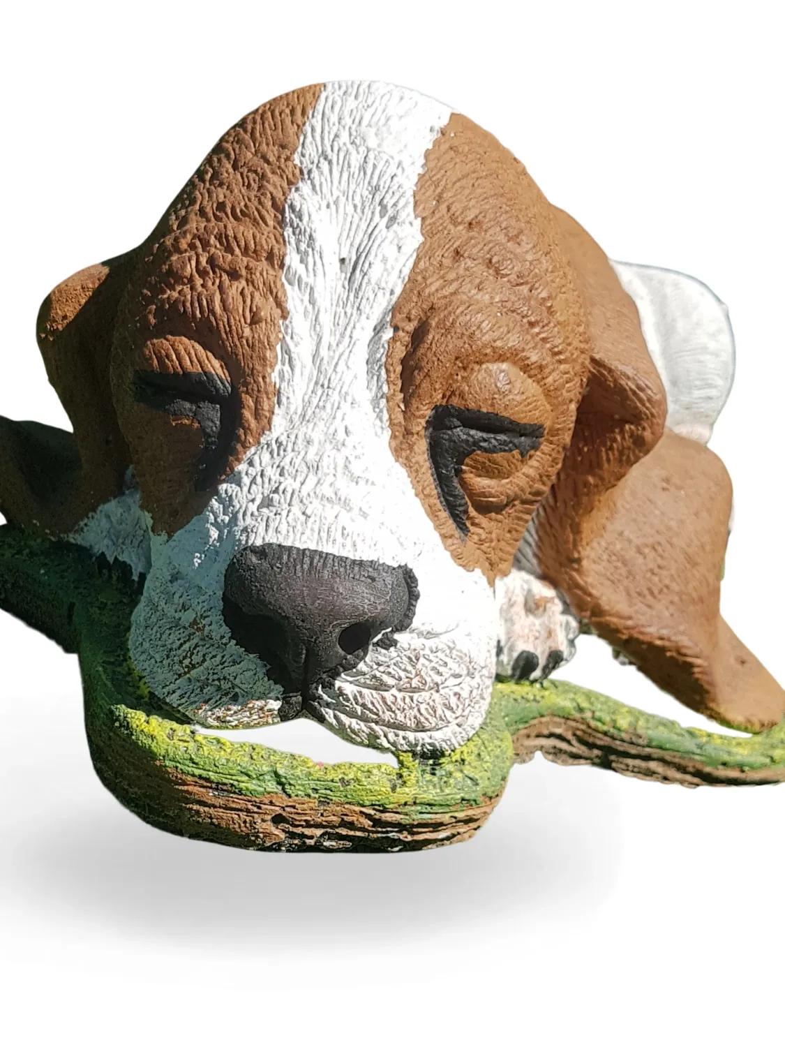 Painted Basset Hound Puppy Lenght:440mm Width:250mm Height;130mm