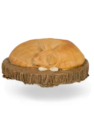 Painted Sleeping Cat Lenght:300mm Width:300mm Height:130mm