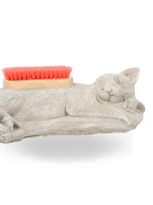 Painted Cat With Brush Lenght:400mm Width:250mm Height:130mm
