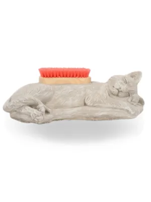 Painted Cat With Brush Lenght:400mm Width:250mm Height:130mm