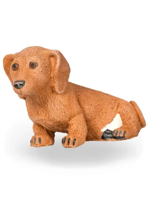 Painted Duchhund Baby Brown Lenght:120mm Width:100mm Height:270mm