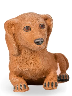Painted Duchhund Baby Brown Lenght:120mm Width:100mm Height:270mm
