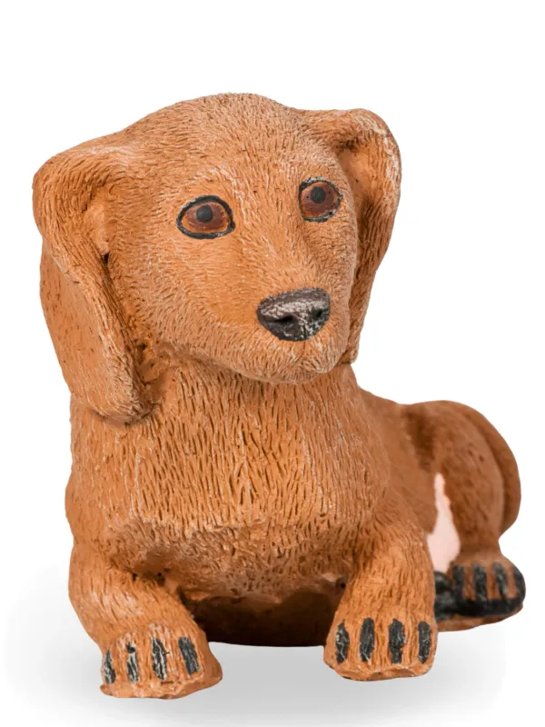 Painted Duchhund Baby Brown Lenght:120mm Width:100mm Height:270mm