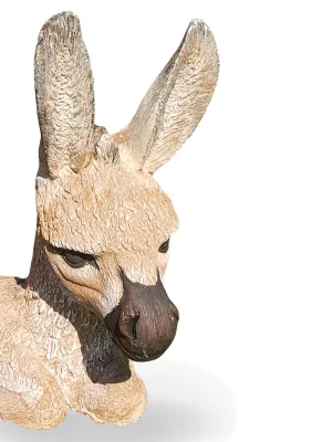 Painted Donkey Lying Lenght:570mm Width:250mm Height:440mm