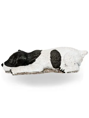 Painted Jack Russel Puppy Black Lenght:260mm Width:120mm Height:100mm