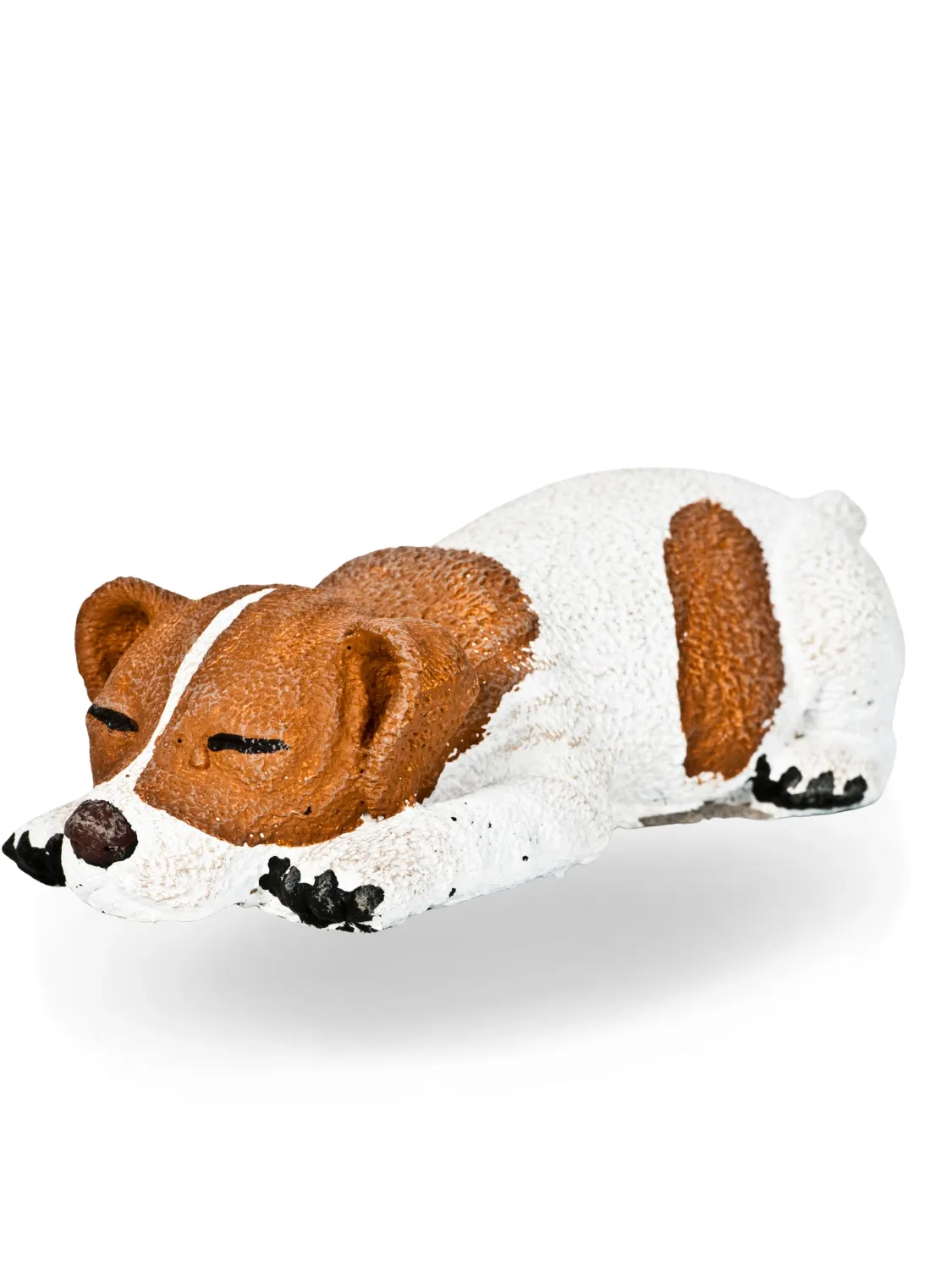 Painted Jack Russel Puppy Brown Lenght:260mm Width:120mm Height:100mm