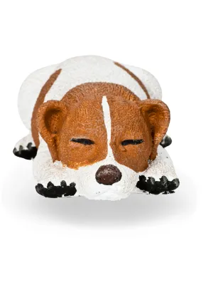 Painted Jack Russel Puppy Brown Lenght:260mm Width:120mm Height:100mm