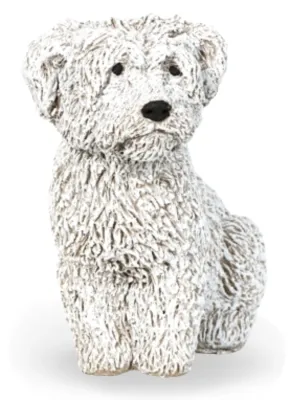 Painted Maltese Poodle White Lenght:170mm Width:120mm Height:220mm