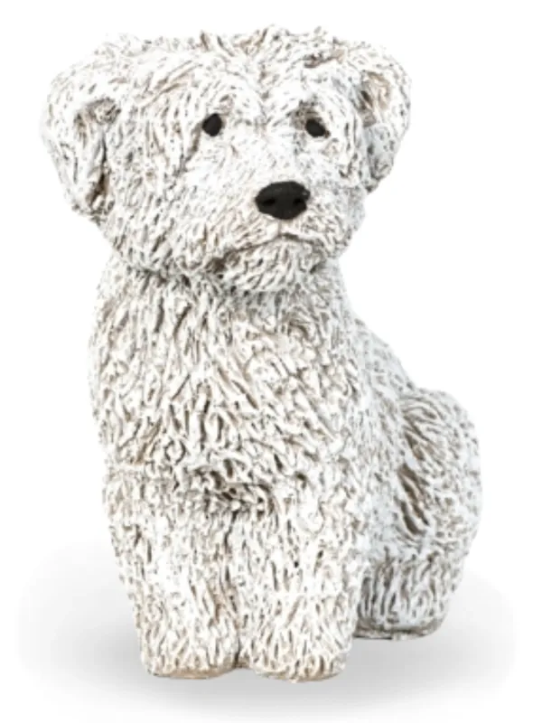 Painted Maltese Poodle White Lenght:170mm Width:120mm Height:220mm