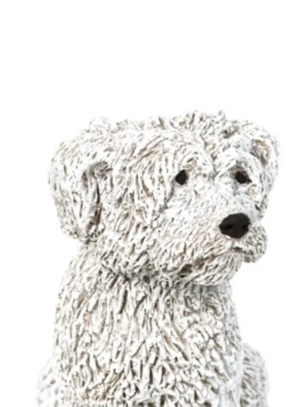 Painted Maltese Poodle White Lenght:170mm Width:120mm Height:220mm