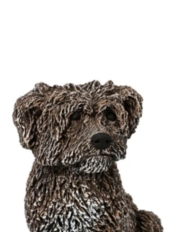 Painted Maltese Poodle Brown Lenght:170mm Width:120mm Height:220mm