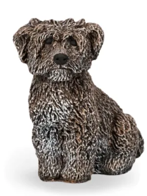 Painted Maltese Poodle Brown Lenght:170mm Width:120mm Height:220mm