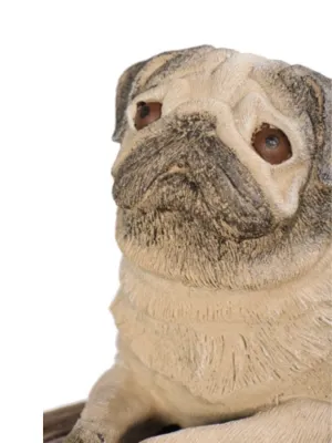 Painted Pug Dog Lenght:400mm Width:220mm Height:250mm