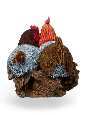 Painted Chicken Family Length:340mm Width:340mm Height:340mm
