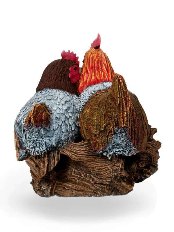Painted Chicken Family Length:340mm Width:340mm Height:340mm