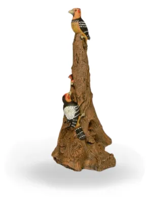 Painted Crested Barber Family Length:310mm Width:290mm Height:750mm