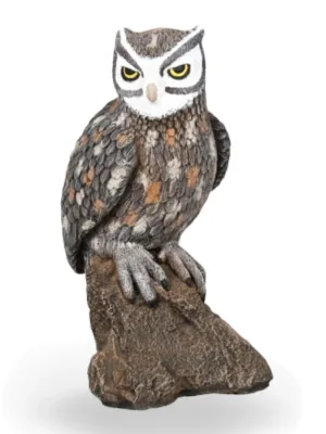 Painted Eagle Owl Length:320mm Width:230mm Height:490mm