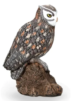 Painted Eagle Owl Length:320mm Width:230mm Height:490mm