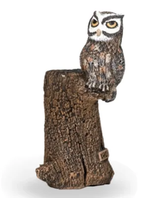 Painted Eagle Owl Baby Lenght:110mm Width:100mm Height:210mm