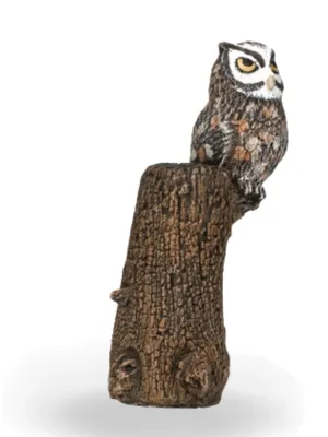 Painted Eagle Owl Baby Lenght:110mm Width:100mm Height:210mm