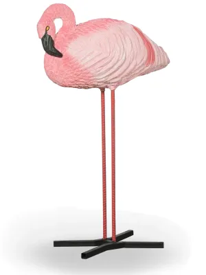 Painted Standing Flamingo Length:300mm Width:630mm Height:370mm