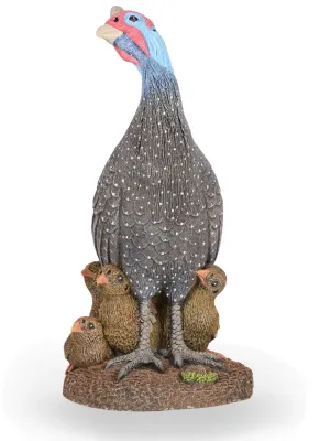 Painted Guinea Fowl Family Lenght:230mm Width:230mm Height:500mm