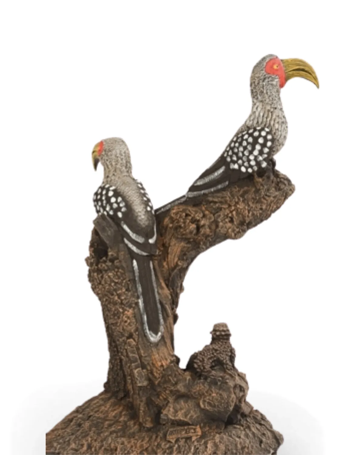 Painted Hornbill Family Lenght:540mm Width:390mm Height:1020mm