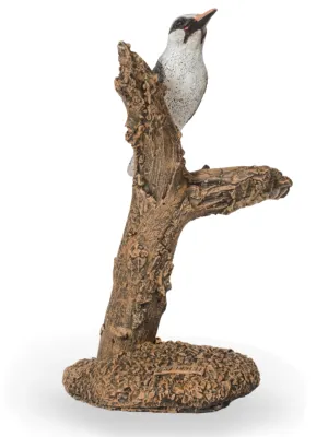 Painted Kingfisher On Stump Lenght:300mm Width:300mm Height:400mm