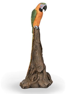 Painted Green Parrot Lenght:300mm Width:340mm Height:900mm