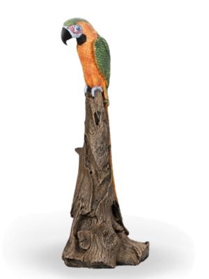 Painted Green Parrot Lenght:300mm Width:340mm Height:900mm