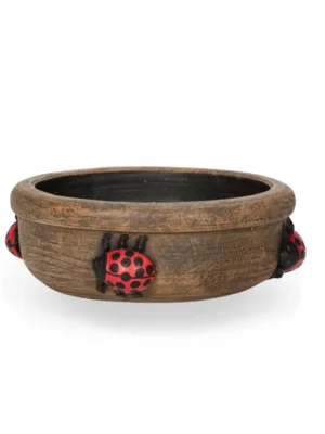 Painted Ladybird Pot Large Lenght:240mm  Width:240mm Height:110mm