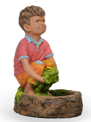 Painted Frog Catcher Length:300mm Width:230mm Height:400mm