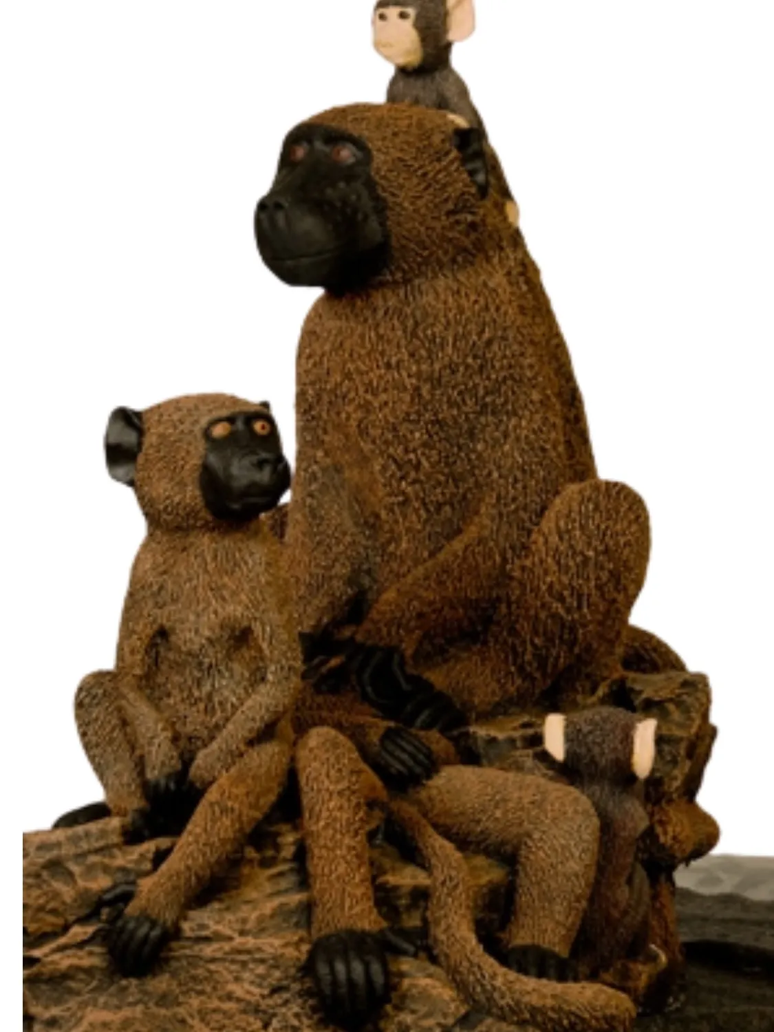 Painted Baboon Family Lenght:500mm Width:850mm Height:880mm