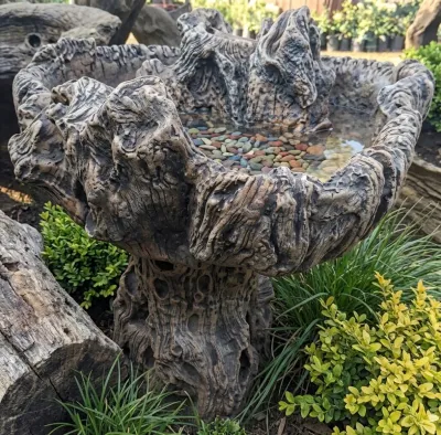 Woodnest Birdbath Top &amp; Stand 0.63Width 0.54Depth 0.73Height (CM) – 52KG​