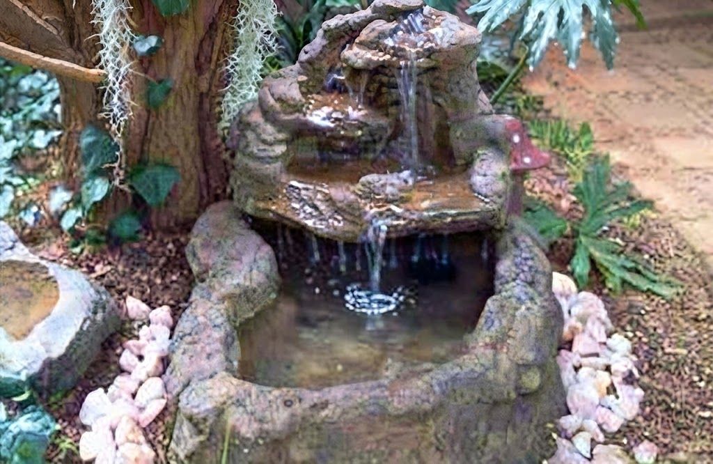 Fibreglass Nyoni Falls Pond &amp; Support Lenght:1080mm Width:890mm Height:650mm Volume:40Liters