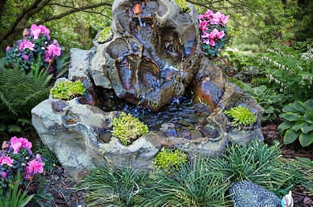 Fibreglass Mtashi Falls & Pond Lenght:1300mm Width:1180mm Height:670mm Volume:40Liters Fibreglass Mtashi Falls & Pond Lenght:1300mm Width:1180mm Height:670mm Volume:40Liters