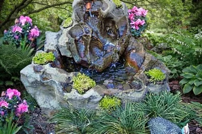 Fibreglass Mtashi Falls & Pond Lenght:1300mm Width:1180mm Height:670mm Volume:40Liters Fibreglass Mtashi Falls & Pond Lenght:1300mm Width:1180mm Height:670mm Volume:40Liters