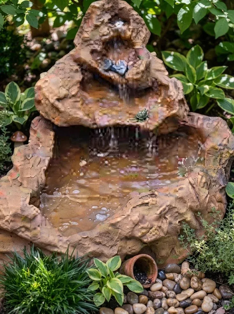 Fibreglass Monkey Falls &amp; Otter Pond Length:1360mm Width:1230mm Height:670mm Volume:45Liters