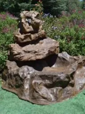 Fibreglass Four Tier Falls &amp; Pond Length:1390mm Width:1250mm Height:910mm