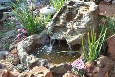 Fibreglass Ilala falls &amp; Birdsong Pond Length:1310mm Width:1330mm Height:1200mm Volume:190mm